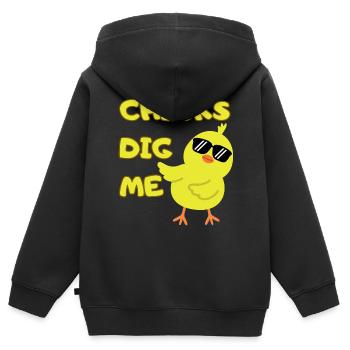 Chicks Dig Me - Kids Premium Organic Zip-up Hoodie - black - Back - AI Model Kid Male (0cm)