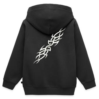tribal - Kinder Premium Organic Zip Hoodie - Schwarz - Hinten - AI Model Kid Male (0cm)