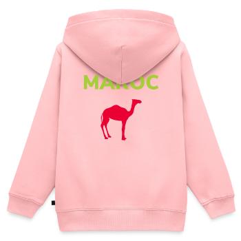 Marokkanischer Fischerhut - Kinder Premium Organic Zip Hoodie - Rosa - Hinten - AI Model Kid Female (0cm)