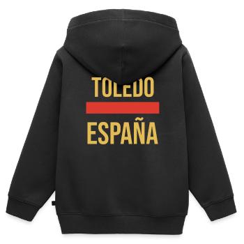 Toledo Spanien Souvenir - Kinder Premium Organic Zip Hoodie - Schwarz - Hinten - AI Model Kid Male (0cm)