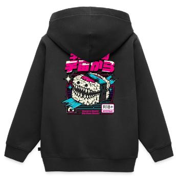 Hungry Sushi - Kids Premium Organic Zip-up Hoodie - black - Back - AI Model Kid Male (0cm)
