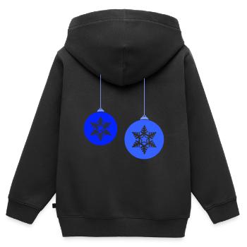 Weihnachtskugeln Stern frost - Kinder Premium Organic Zip Hoodie - Schwarz - Hinten - AI Model Kid Male (0cm)