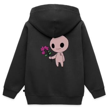 M.DR Lovely Doll - Kinder Premium Organic Zip Hoodie - Schwarz - Hinten - AI Model Kid Male (0cm)