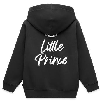 Prinz - Kinder Premium Organic Zip Hoodie - Schwarz - Hinten - AI Model Kid Male (0cm)