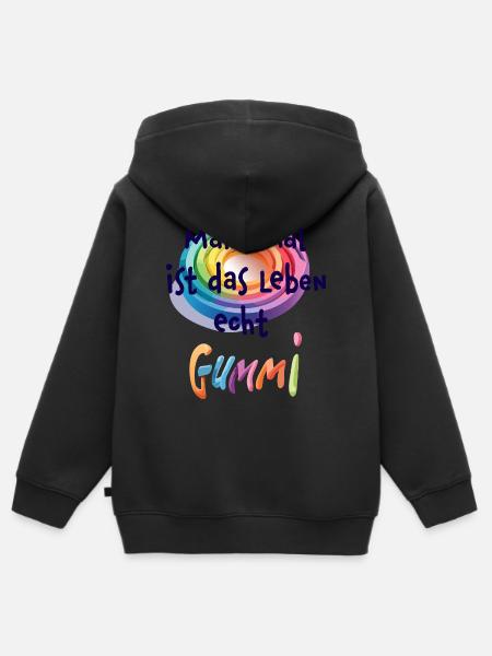 Leben ist Gummi - Kinder Premium Organic Zip Hoodie -