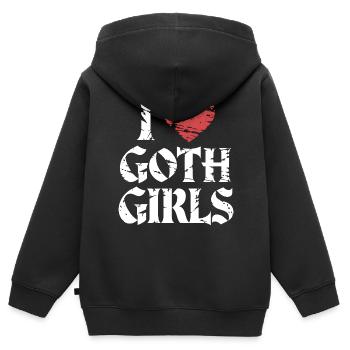 Love Goth Girls! Gothic Aesthetic Goth Mommy - Kids Premium Organic Zip-up Hoodie - black - Back - AI Model Kid Male (0cm)