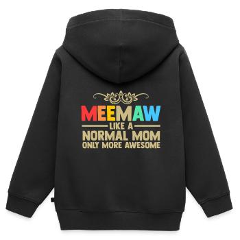 Omi Omi Familie Geschenk - Kinder Premium Organic Zip Hoodie - Schwarz - Hinten - AI Model Kid Male (0cm)