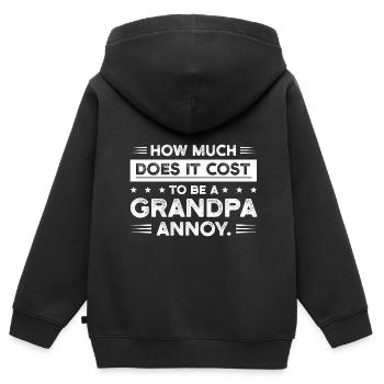 Großvater Großvater Großvater Geschenk - Kinder Premium Organic Zip Hoodie - Schwarz - Hinten - AI Model Kid Male (0cm)