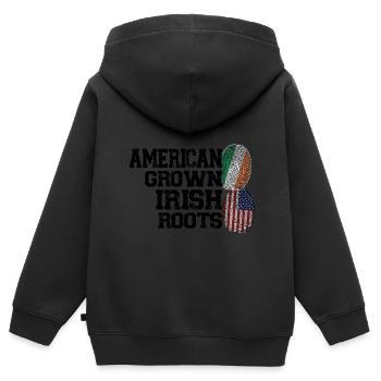 Irland Irisch Irische Wurzeln Geschenk - Kinder Premium Organic Zip Hoodie - Schwarz - Hinten - AI Model Kid Male (0cm)