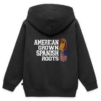 Spanisch Spanien Spanische Wurzeln Geschenk - Kinder Premium Organic Zip Hoodie - Schwarz - Hinten - AI Model Kid Male (0cm)