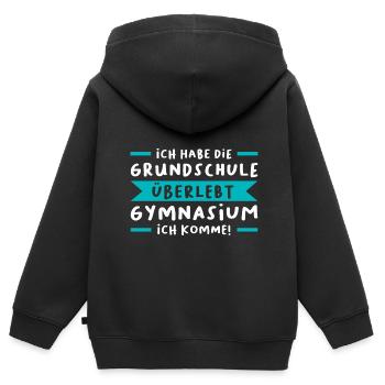 Grundschule Abschluss Grundschule Abschluss Gesche - Kinder Premium Organic Zip Hoodie - Schwarz - Hinten - AI Model Kid Male (0cm)