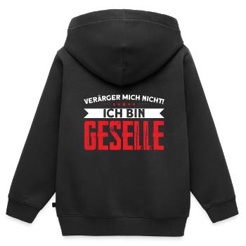 Geselle 2023 Geselle Geselle bestanden Geschenk - Kinder Premium Organic Zip Hoodie - Schwarz - Hinten - AI Model Kid Male (0cm)