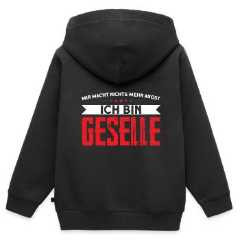 Geselle 2023 Geselle Geselle bestanden Geschenk - Kinder Premium Organic Zip Hoodie - Schwarz - Hinten - AI Model Kid Male (0cm)