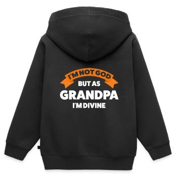 Großvater Großvater Großvater Geschenk - Kinder Premium Organic Zip Hoodie - Schwarz - Hinten - AI Model Kid Male (0cm)