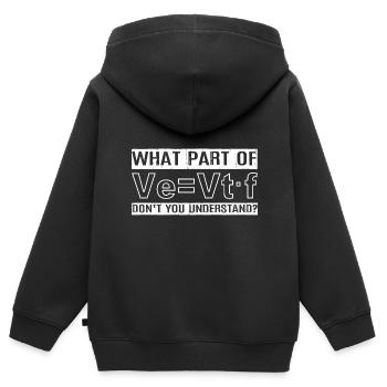 Respiration Respiration Inhalothérapeute Oxygène - Sweat Premium à capuche zippé enfant bio - noir - Dos - AI Model Kid Male (0cm)