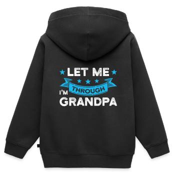Großvater Großvater Großvater Geschenk - Kinder Premium Organic Zip Hoodie - Schwarz - Hinten - AI Model Kid Male (0cm)