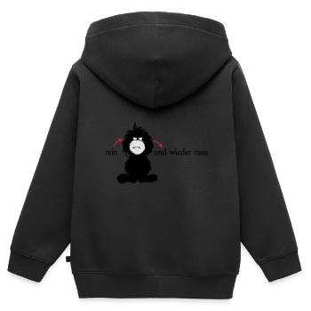 Monster Smuffel ignorieren - Kinder Premium Organic Zip Hoodie - Schwarz - Hinten - AI Model Kid Male (0cm)