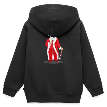 Big Pimpin 'Santa - Kinder Premium Organic Zip Hoodie - Schwarz - Hinten - AI Model Kid Male (0cm)