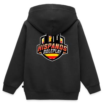 Hispanisches Rollenspiel 2K23 Logo - Kinder Premium Organic Zip Hoodie - Schwarz - Hinten - AI Model Kid Male (0cm)