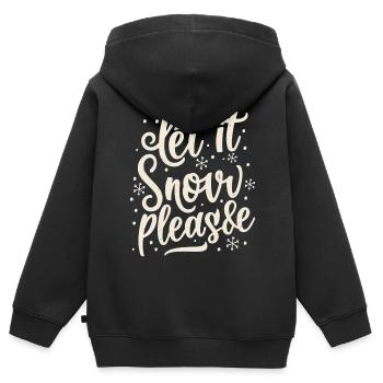 Let it snow - Kids Premium Organic Zip-up Hoodie - black - Back - AI Model Kid Male (0cm)