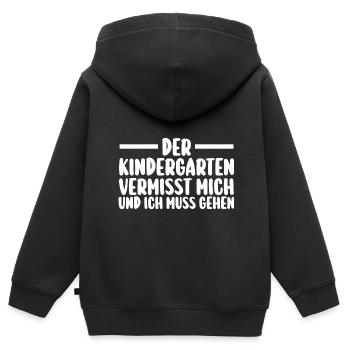 Kindergarten Erzieher Kita Erzieher Geschenk - Kinder Premium Organic Zip Hoodie - Schwarz - Hinten - AI Model Kid Male (0cm)