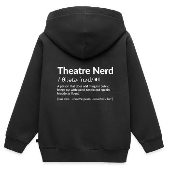 Theater Broadway Theater Geschenk - Kinder Premium Organic Zip Hoodie - Schwarz - Hinten - AI Model Kid Male (0cm)