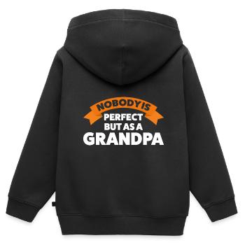 Großvater Großvater Großvater Geschenk - Kinder Premium Organic Zip Hoodie - Schwarz - Hinten - AI Model Kid Male (0cm)
