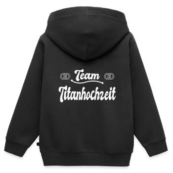23. Hochzeitstag Ehe 23 Jahre Ehe Geschenk - Kinder Premium Organic Zip Hoodie - Schwarz - Hinten - AI Model Kid Male (0cm)