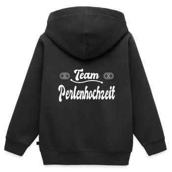 30. Hochzeitstag Ehe 30 Jahre Ehe Geschenk - Kinder Premium Organic Zip Hoodie - Schwarz - Hinten - AI Model Kid Male (0cm)
