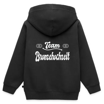 22. Hochzeitstag Ehe 22 Jahre Ehe Geschenk - Kinder Premium Organic Zip Hoodie - Schwarz - Hinten - AI Model Kid Male (0cm)