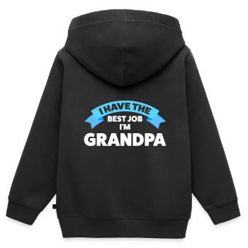 Großvater Großvater Großvater Geschenk - Kinder Premium Organic Zip Hoodie - Schwarz - Hinten - AI Model Kid Male (0cm)