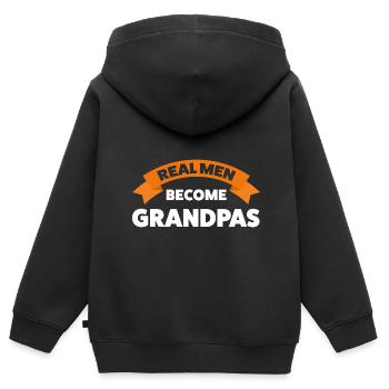 Großvater Großvater Großvater Geschenk - Kinder Premium Organic Zip Hoodie - Schwarz - Hinten - AI Model Kid Male (0cm)