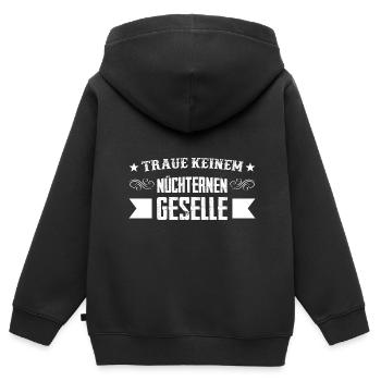Geselle 2023 Geselle Geselle bestanden Geschenk - Kinder Premium Organic Zip Hoodie - Schwarz - Hinten - AI Model Kid Male (0cm)
