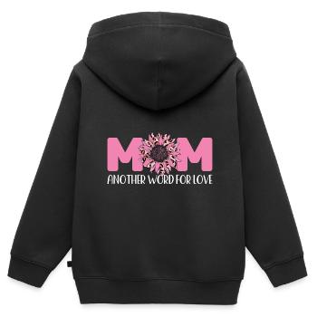 mother mum mom mum Geschenk - Kinder Premium Organic Zip Hoodie - Schwarz - Hinten - AI Model Kid Male (0cm)