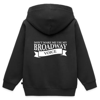 Theater Broadway Theater Geschenk - Kinder Premium Organic Zip Hoodie - Schwarz - Hinten - AI Model Kid Male (0cm)