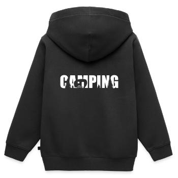 Wohnwagen - Kinder Premium Organic Zip Hoodie - Schwarz - Hinten - AI Model Kid Male (0cm)