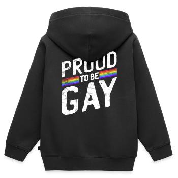 Gay Pride - Kinder Premium Organic Zip Hoodie - Schwarz - Hinten - AI Model Kid Male (0cm)