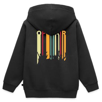 Festival de musique OPENAIR - Sweat Premium à capuche zippé enfant bio - noir - Dos - AI Model Kid Male (0cm)