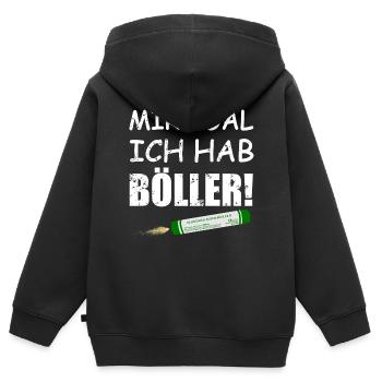 Silvester Knaller Pyro - Kinder Premium Organic Zip Hoodie - Schwarz - Hinten - AI Model Kid Male (0cm)