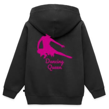 Danse tournoi Danse de société Danse latine - Sweat Premium à capuche zippé enfant bio - noir - Dos - AI Model Kid Male (0cm)