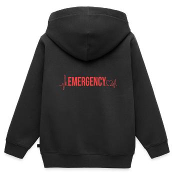 Notfall Krankenschwester - Kinder Premium Organic Zip Hoodie - Schwarz - Hinten - AI Model Kid Male (0cm)