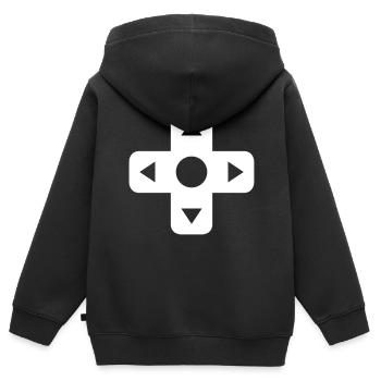 Control panel on a controller for video games - Kids Premium Organic Zip-up Hoodie - black - Back - AI Model Kid Male (0cm)