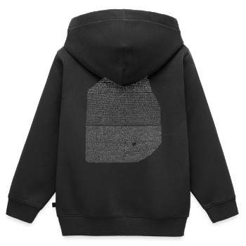 Rosetta-Stein - Kinder Premium Organic Zip Hoodie - Schwarz - Hinten - AI Model Kid Male (0cm)
