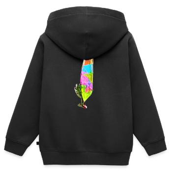 Bunter Windsurfer - Sweat Premium à capuche zippé enfant bio - noir - Dos - AI Model Kid Male (0cm)