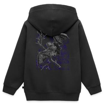 Fledermaus Vampir - Kinder Premium Organic Zip Hoodie - Schwarz - Hinten - AI Model Kid Male (0cm)