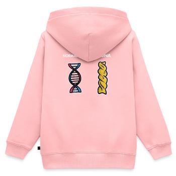 pâtes - Sweat Premium à capuche zippé enfant bio - rose - Dos - AI Model Kid Female (0cm)