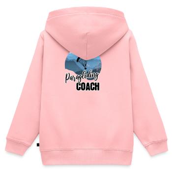 Paragliding coach - Kinder Premium Organic Zip Hoodie - Rosa - Hinten - AI Model Kid Female (0cm)