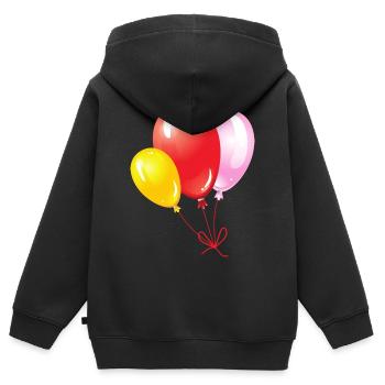 Luftballons - Kinder Premium Organic Zip Hoodie - Schwarz - Hinten - AI Model Kid Male (0cm)