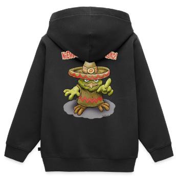 El Küko - Kinder Premium Organic Zip Hoodie - Schwarz - Hinten - AI Model Kid Male (0cm)