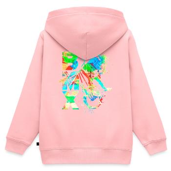 Schönes BMX Fahrrad | BMX Rad | Cooles BMX - Kinder Premium Organic Zip Hoodie - Rosa - Hinten - AI Model Kid Female (0cm)